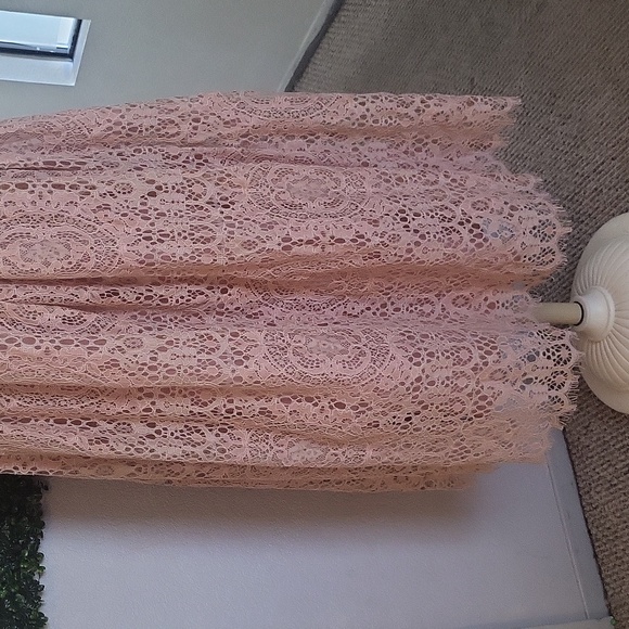 ASOS Backless Lace Dress in Blush - Picture 4 of 9